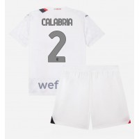 Fotbalové Dres AC Milan Davide Calabria #2 Dětské Venkovní 2023-24 Krátký Rukáv (+ trenýrky)